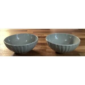 West Elm Gray Speckled Cereal Soup Bowls 6.25” Set Of 2